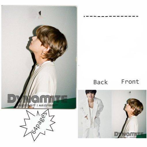 Dynamite 64 Pages Notebook BTS Dynamite Merch Notebook Color: JIN|JUNG KOOK|JIMIN|Boys|v|suga|Rap Monster|J-HOPE