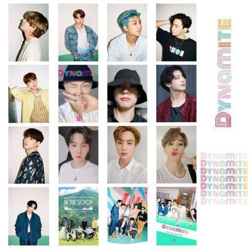 Bangtan Boys Dynamite Photocard Collection BTS Dynamite Merch PhotoCard Color: White