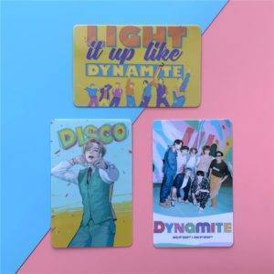 BTS Dynamite Bus Pass Sticker Card Collection BTS Dynamite Merch PhotoCard Stickers Color: White 