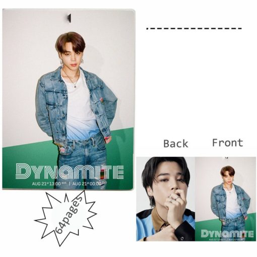 Dynamite 64 Pages Notebook BTS Dynamite Merch Notebook Color: JIN|JUNG KOOK|JIMIN|Boys|v|suga|Rap Monster|J-HOPE