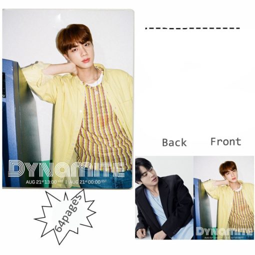 Dynamite 64 Pages Notebook BTS Dynamite Merch Notebook Color: JIN|JUNG KOOK|JIMIN|Boys|v|suga|Rap Monster|J-HOPE