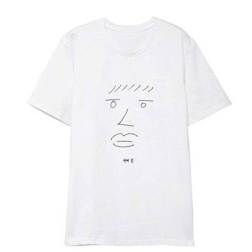 BTS 7th Anniversary 2020 Profile T-shirt T-Shirts T-Shirts Color: White JHOPE|White JIMIN|White JIN|White JUNGKOOK|White RM|White SUGA|White V