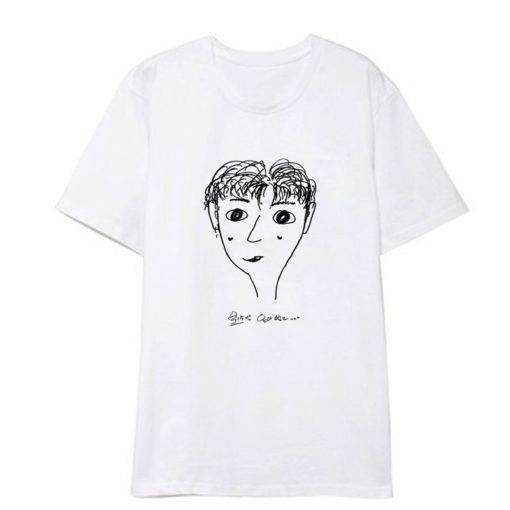 BTS 7th Anniversary 2020 Profile T-shirt T-Shirts T-Shirts Color: White JHOPE|White JIMIN|White JIN|White JUNGKOOK|White RM|White SUGA|White V